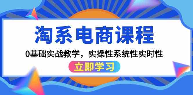 淘系电商课程，0基础实战教学，实操性系统性实时性（15节课）-唐人网创