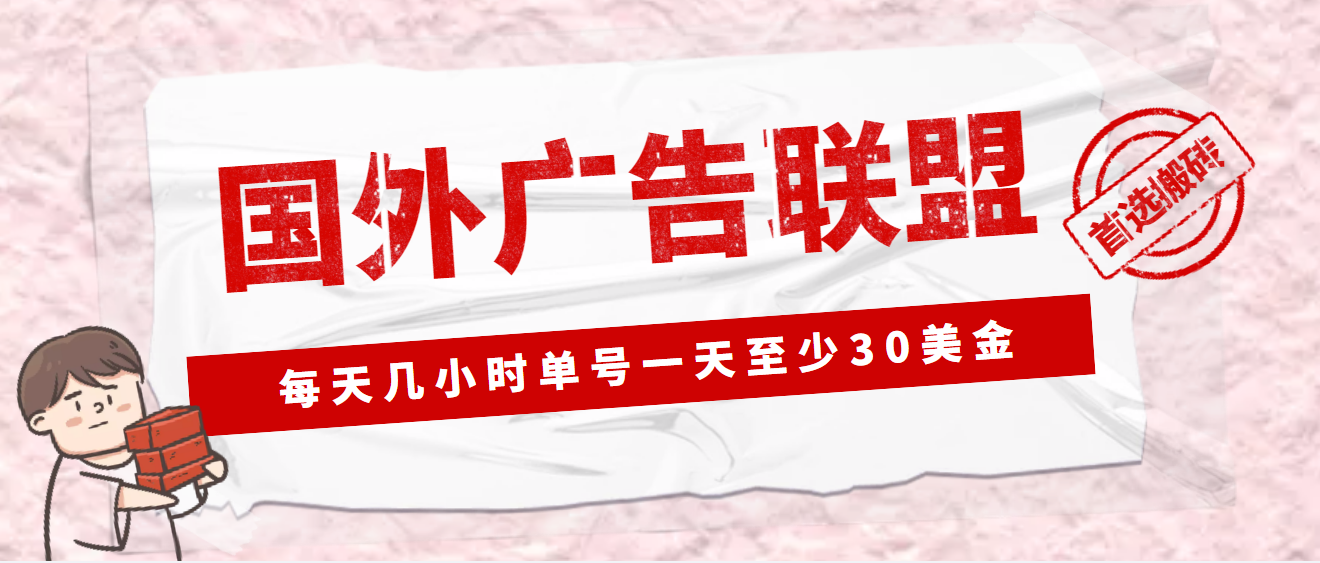 外面收费1980最新国外LEAD广告联盟搬砖项目，单号一天至少30美金(详细教程)-唐人网创