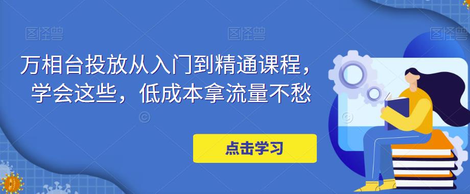 万相台投放·新手到精通课程，学会这些，低成本拿流量不愁！-唐人网创