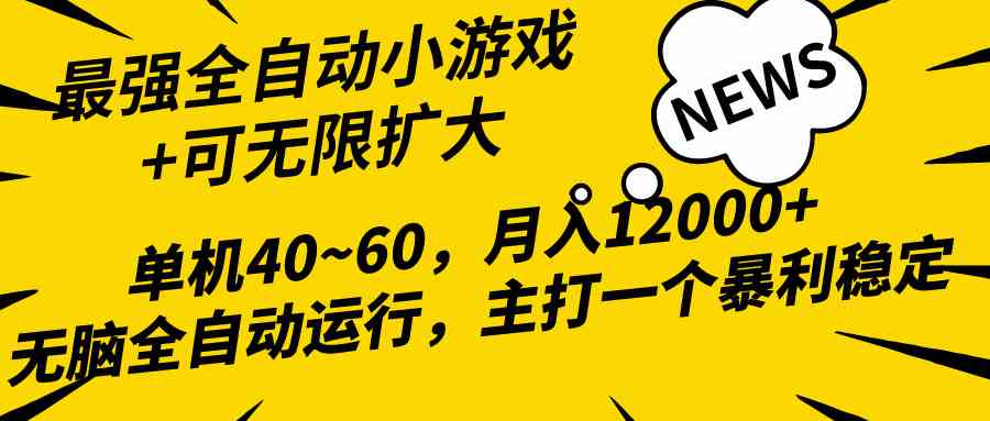 （10046期）2024最新全网独家小游戏全自动，单机40~60,稳定躺赚，小白都能月入过万-唐人网创