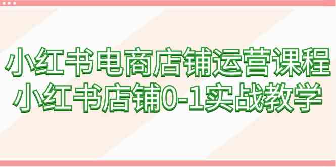 （9249期）小红书电商店铺运营课程，小红书店铺0-1实战教学（60节课）-唐人网创