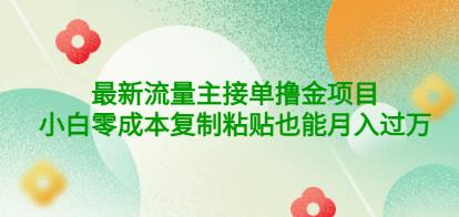 公众号最新流量主接单撸金项目，小白零成本复制粘贴也能月入过万￼￼-唐人网创