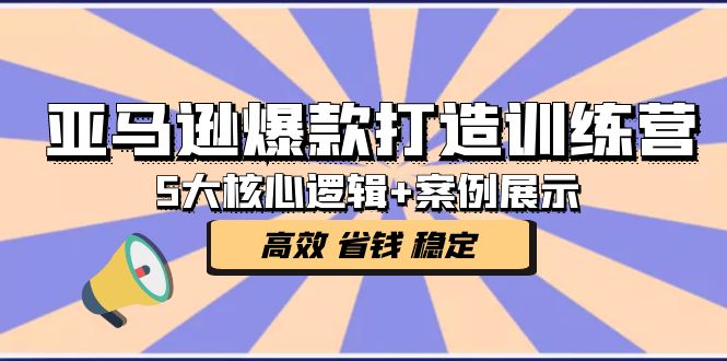 亚马逊爆款打造训练营：5大核心逻辑+案例展示 打造爆款链接 高效 省钱 稳定-唐人网创